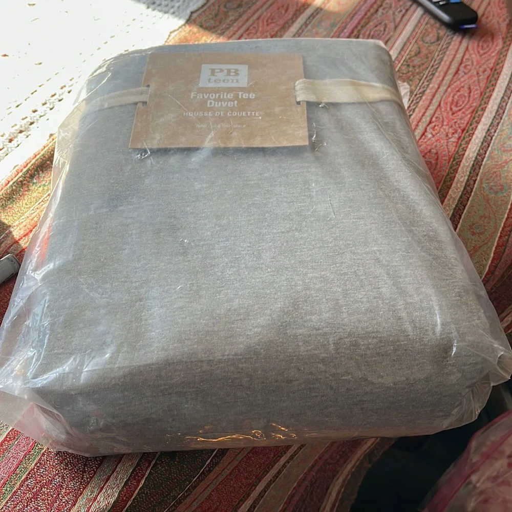 Pottery barn favorite tee cotton Gray Duvet TWIN